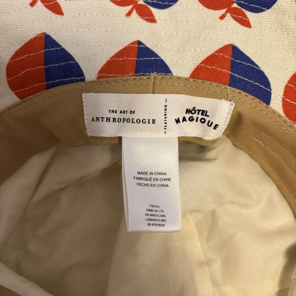 HOTEL MAGIQUE Anthropologie‎ Bucket Hat LOVE Apple HEARTS Resort Vacation - Picture 3 of 4